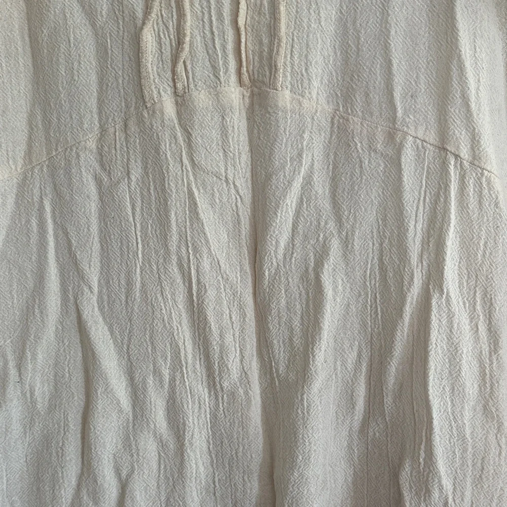 Oh My Gauze! Cream V-Neck Textured Tunic Top size 1 - Picture 6 of 13